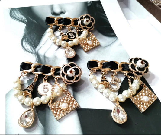 Paris & Pearls Brooches