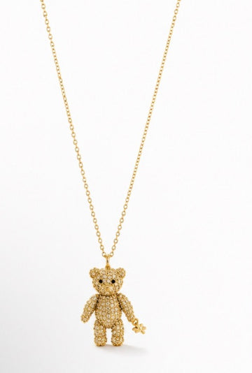 Diamond Teddy Necklace