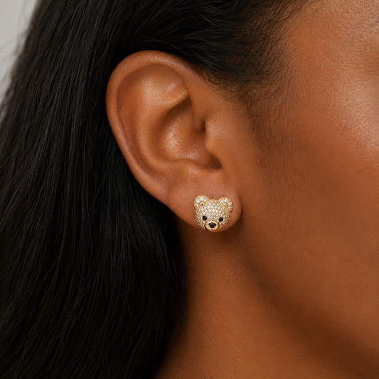 Golden Teddy Studs